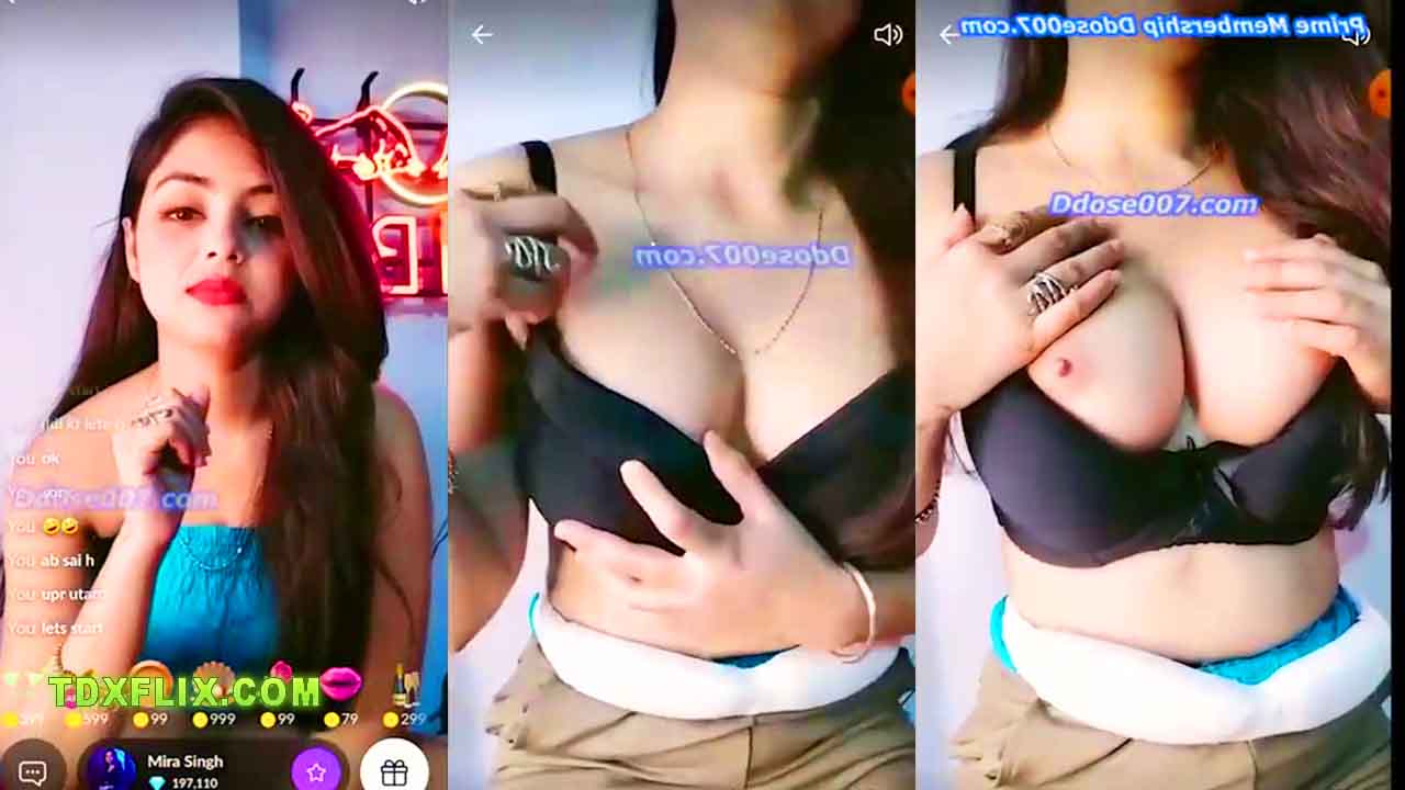 Mira Singh Removing Top Showing Boobs on PREMIUM 121 Tango Live